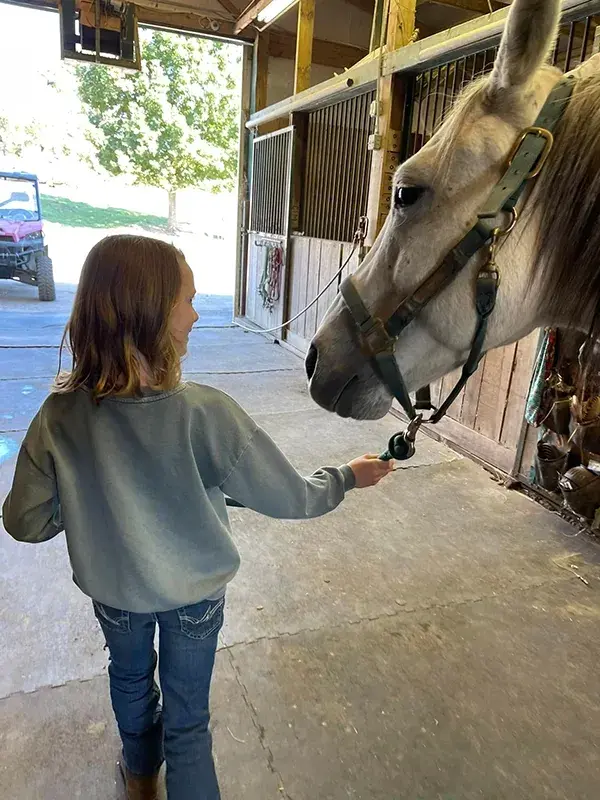 Horse Summer Camp young girl with horse